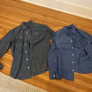 Boys size 14 blue button downs - J Crew and Janie and Jack